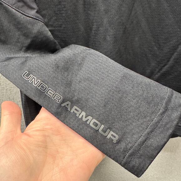 Under armour 1/4 Zip Mens Large Black ColdGear Pullover Activewear Mid Layer - Picture 3 of 7